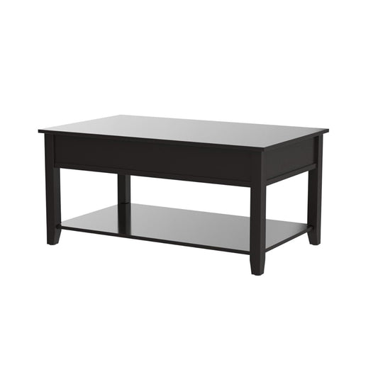 40" Black Wood Lift Top Coffee Table-0