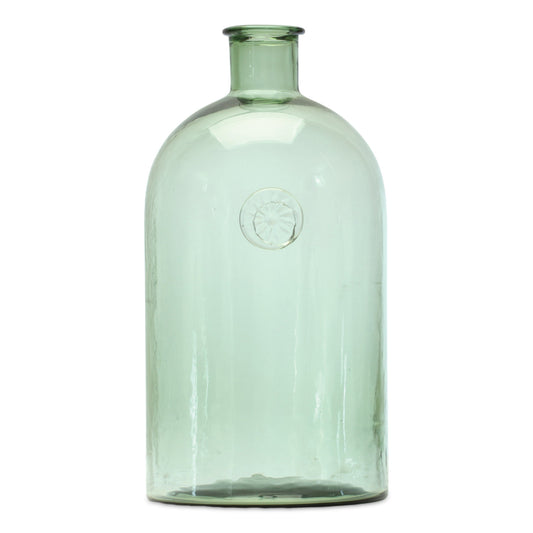 12" Green Bud Glass Table Vase-0
