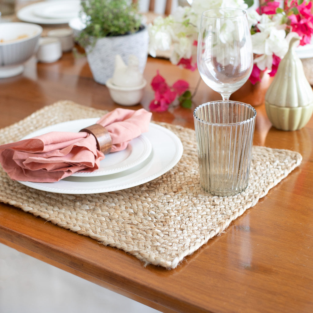 19" Set of Four Natural Jute Placemats-7