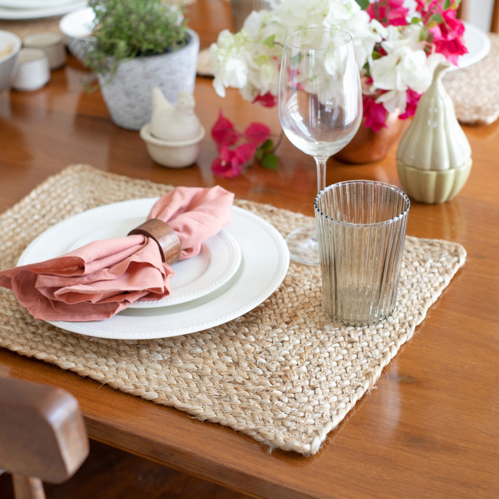 19" Set of Four Natural Jute Placemats-5