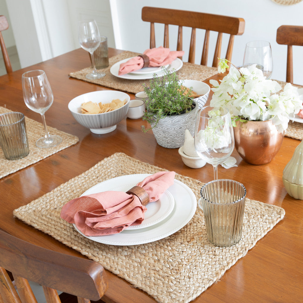 19" Set of Four Natural Jute Placemats-6