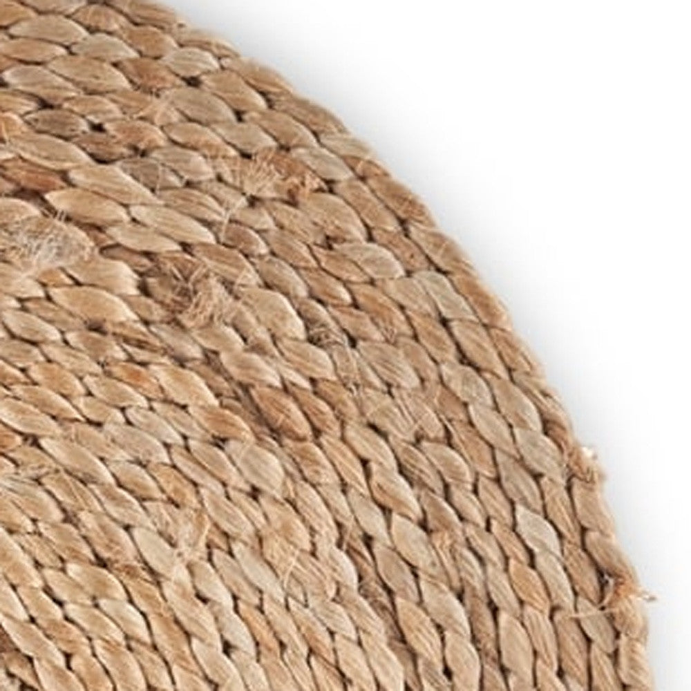 15" Set of Two Natural Jute Round Placemats-3