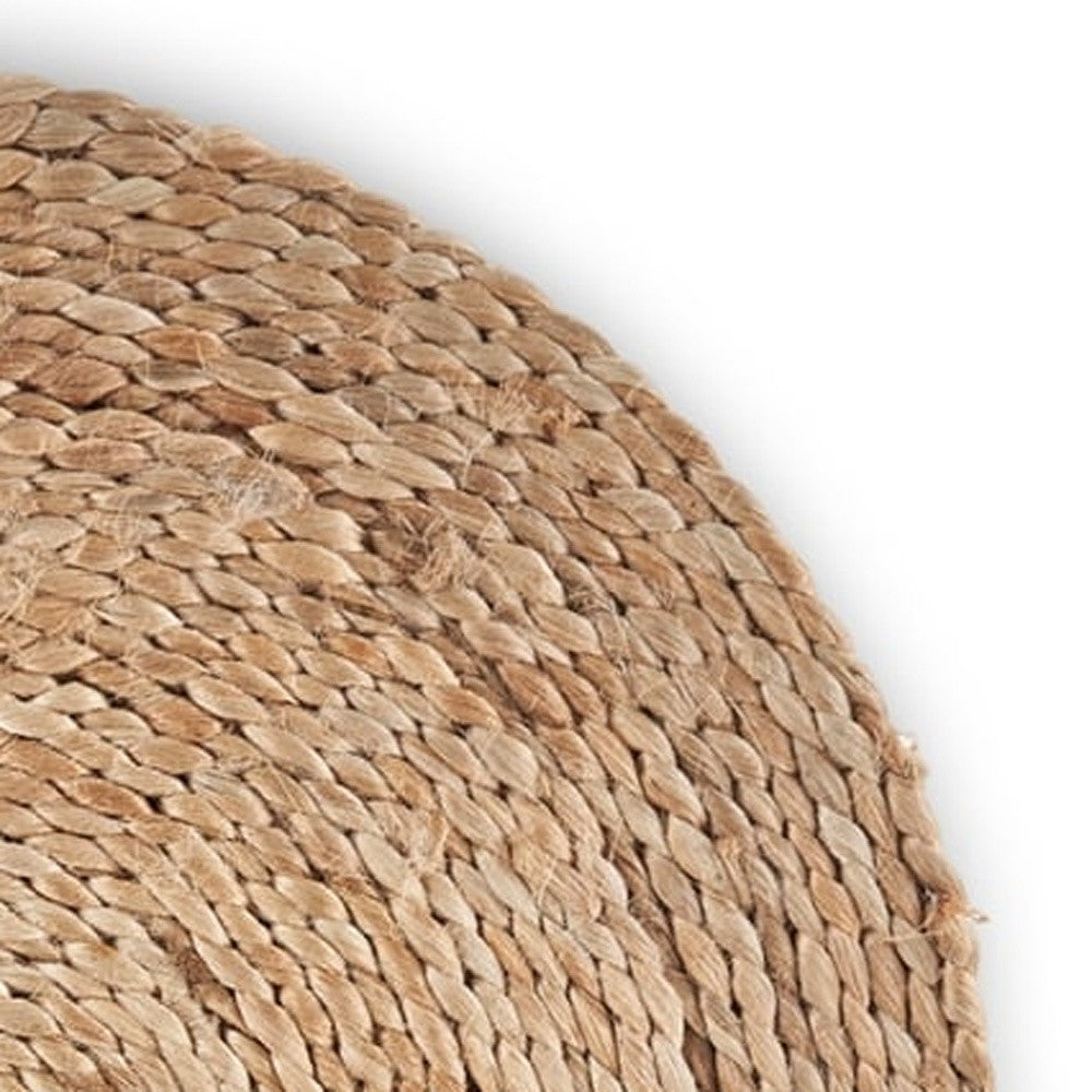 15" Set of Two Natural Jute Round Placemats-4